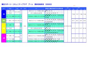 7.7更新2022.夏期短期教室プール人数表のサムネイル