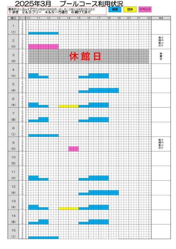 2024年度プールコース使用状況のサムネイル